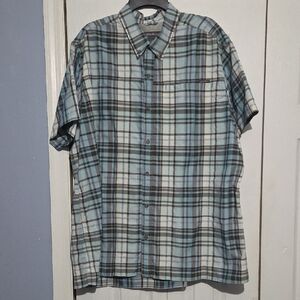 Eddie Bauer Men's Blue Plaid Shirt